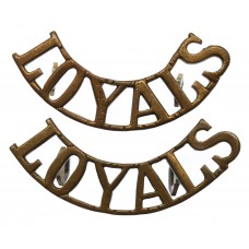 Pair of Loyal North Lancashire Regiment (LOYALS) Shoulder Titles
