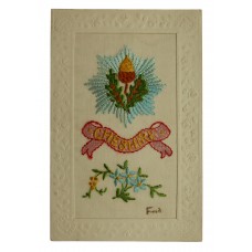 Cheshire Regiment WW1 Silk Embroidered Postcard