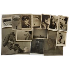 Collection of Original WW2 1944 Photographs of Romanian Paratroopers (13 Photos)