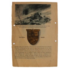 WW2 German Magazine Page Detailing the Issuing of Der Krim-Schild (The Crimea Shield) & Ärmelband Kreta (Crete Cuff Insignia)