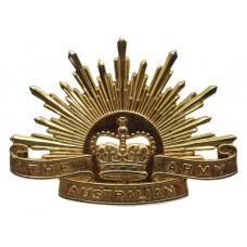 Australian Army Rising Sun Hat Badge - Queen's Crown