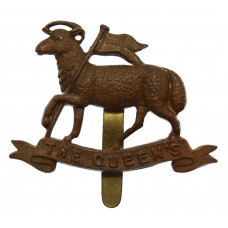 The Queen's (Royal West Surrey) Regiment WW1 All Brass Economy Cap Badge