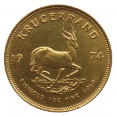 1974 South Africa 1oz Gold Krugerrand Bullion Coin