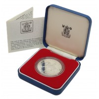 Royal Mint 1977 The Queen's Silver Jubilee Commemorative Silver Proof Crown Coin 