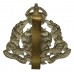 Derbyshire Yeomanry White Metal Cap Badge - King's Crown