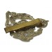 Derbyshire Yeomanry White Metal Cap Badge - King's Crown