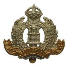 Suffolk Regiment Cap Badge - King's Crown