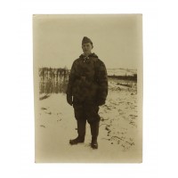 Original WW2 Photograph of a German Soldier in Camouflage Parka - Dated December 1943
