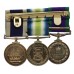 Campaign Service Medal (Clasp - Northern Ireland), South Atlantic Medal (with Rosette) and R.N. Long Service & Good Conduct Medal Group of Three - Mne. T.J. Robson, 40 Commando, Royal Marines