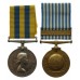Queen's Korea and UN Korea Medal Pair - B. Occleston, LEM, Royal Navy