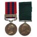 1854 India General Service Medal (Clasp - Perak) and Edward VII Volunteer Service Medal Pair - Pte. J. Banks, 1st Bn. 3rd (The East Kent) Regiment of Foot (The Buffs)