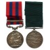 1854 India General Service Medal (Clasp - Perak) and Edward VII Volunteer Service Medal Pair - Pte. J. Banks, 1st Bn. 3rd (The East Kent) Regiment of Foot (The Buffs)