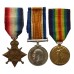 WW1 1914-15 Star Medal Trio - Pte. W.D. Perry, 13th (West Ham) Bn. Essex Regiment