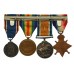 WW1 1914-15 Star, British War Medal, Victory Medal and 1937 Coronation Medal Group of Four - Leading Mech. A.T. Bowhill, Royal Naval Air Service and City of London Police