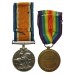 WW1 British War & Victory Casualty Medal Pair - Sjt. R. Cullen, 32nd (East Ham) Bn. Royal Fusiliers - Died of Wounds, 7/6/17