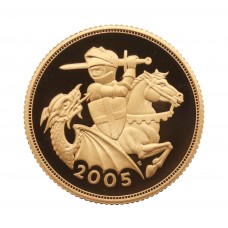 2005 Elizabeth II 22ct Gold Full Sovereign Coin