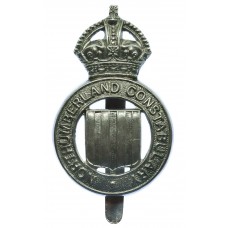Northumberland Constabulary Cap Badge - King's Crown