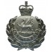 Glamorgan Constabulary Chrome Wreath Helmet Plate - Queen's Crown