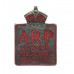 Air Raid Precautions (A.R.P.) Women's Voluntary Services Lapel Badge
