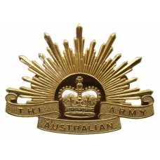 Australian Army Rising Sun Hat Badge - Queen's Crown