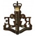 Royal Monmouthshire Royal Engineers Anodised (Staybrite) Cap Badge - Queen's Crown