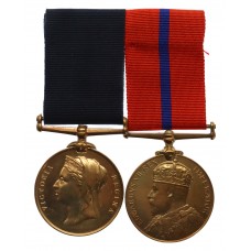 1897 Police Jubilee Medal and 1902 Police Coronation Medal Pair - P.C. W. Hatfield, 'Y' Division (Highgate) Metropolitan Police