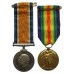 WW1 British War & Victory Medal Pair with Cap Badge - Pte. F.G. Legg, 8th (Cyclist) Bn. Essex Regiment