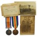 WW1 British War & Victory Medal Pair with Box of Issue and Photos - Spr. A.J. Tunstall, Royal Engineers