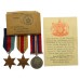 WW2 HMS Calcutta Casualty Medal Group of Three - Sto.1. F.P.G. French, Royal Navy - K.I.A. 1/6/41