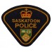Canadian Saskatoon Police Cloth Patch Badge