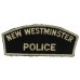Canadian New Westminster Police Cloth Patch Badge