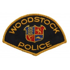 Canadian Woodstock Police Cloth Patch Badge