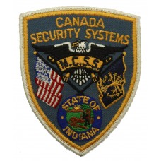 United States Canada Security Systems State of Indiana Cloth Patch Badge