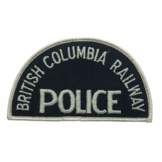 Canadian British Columbia Railway Police Cloth Patch Badge