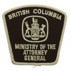 Canadian British Columbia Ministry of Attorney General Cloth Patch Badge