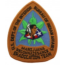 United States U.S. Dept. of the Interior Bureau of Indian Affairs Marijuana Reconnaissance Eradication Team Cloth Patch Badge