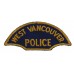 Canadian West Vancouver Police Cloth Patch Badge