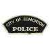 Canadian City of Edmonton Police Cloth Patch Badge