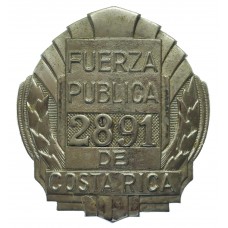 Costa Rica Police Numbered Breast Badge