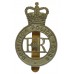 Dominica Police Force White Metal Cap Badge - Queen's Crown