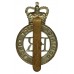Dominica Police Force White Metal Cap Badge - Queen's Crown
