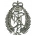 New Zealand Police Chrome Helmet Plate - Queen's Crown