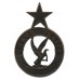 Ghana Police Large Blackened Brass Cap Badge/Helmet Plate