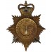 Isle of Ely Constabulary Black Helmet Plate - Queen's Crown