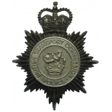 British Transport Commission Police Blackened Chrome Helmet Plate