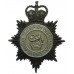 British Transport Commission Police Blackened Chrome Helmet Plate - Queen's Crown