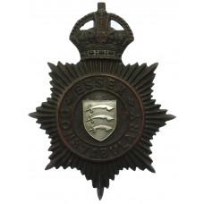 Essex Constabulary Night Helmet Plate - King's Crown