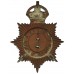 Essex Constabulary Night Helmet Plate - King's Crown