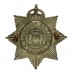 British Honduras Police White Metal Cap Badge - King's Crown