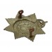 British Honduras Police White Metal Cap Badge - King's Crown